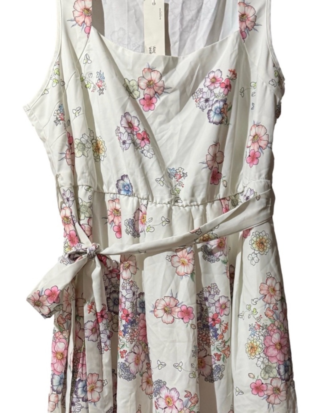 NWT Bella Mimi Floral Midi Dress in Cream and Pink size 14/16 1X 🌺🌹🌸 BRB SL 3 - Picture 5 of 9